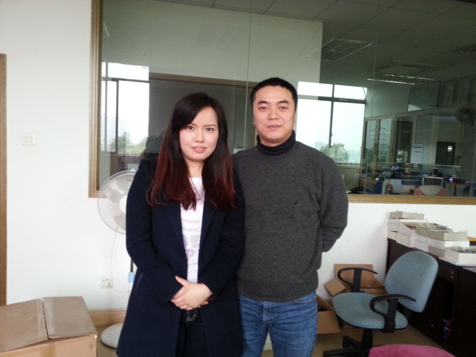 Customers visiting our company showroom