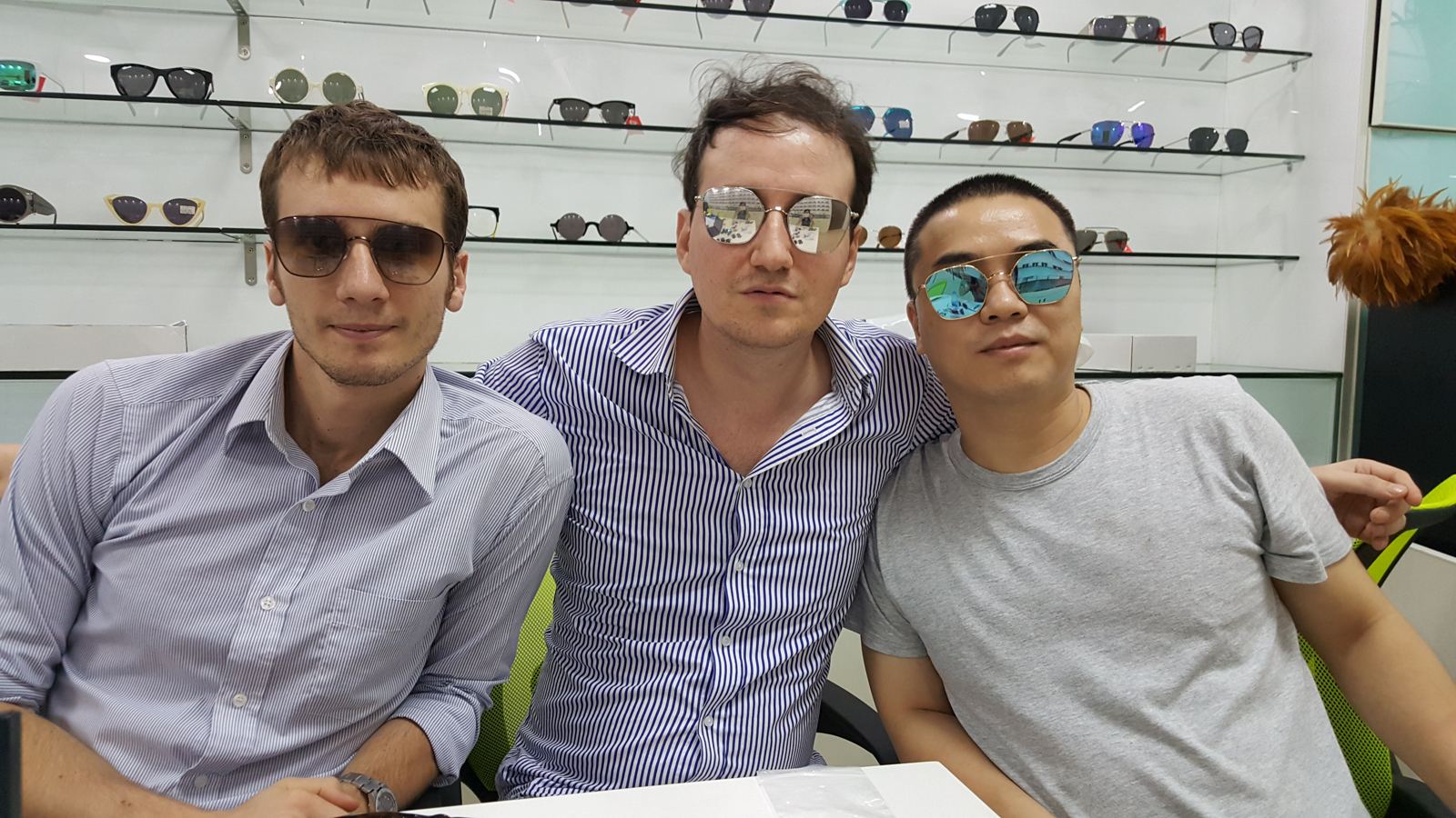 Customers visiting our showroom display