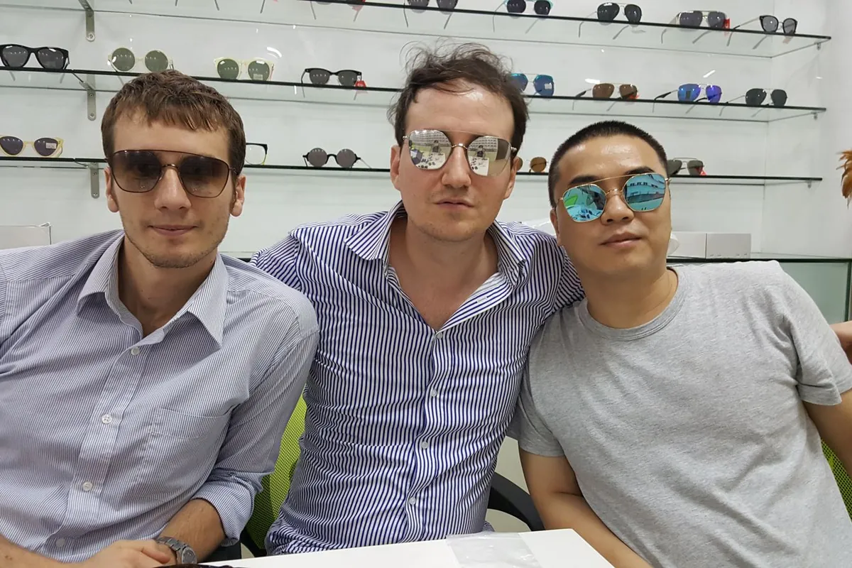 Customers visiting our showroom display