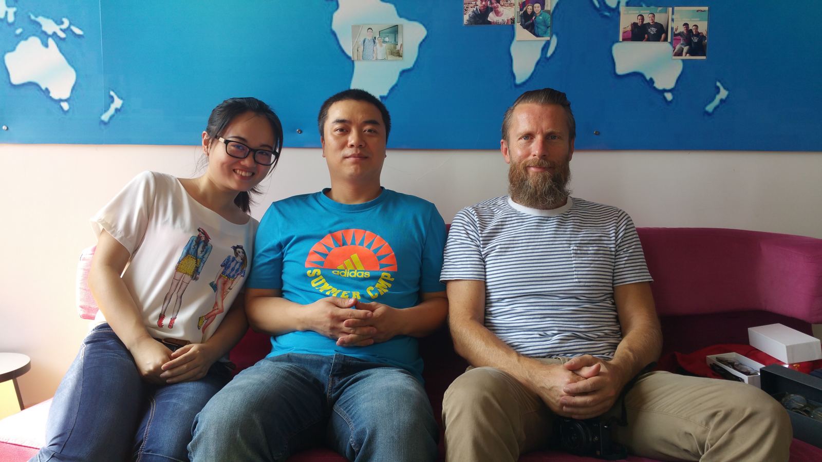 Customers visiting our company