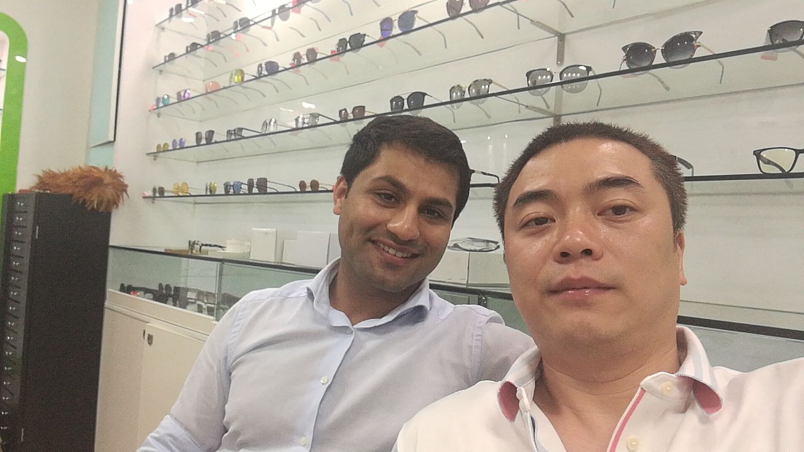 Customers visiting our eyewear showroom